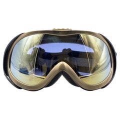 Gucci Goldfarbene Ski-Schneeflocke Googles Sport-augenbekleidung Mod. GG 1653