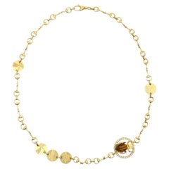 GUCCI Collar Insecto Ojo de Tigre Oro 18K