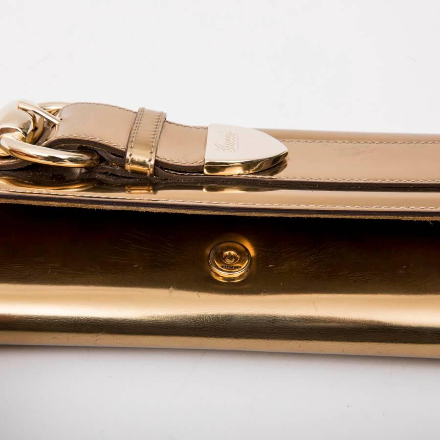 GUCCI Golden Leather Clutch 7