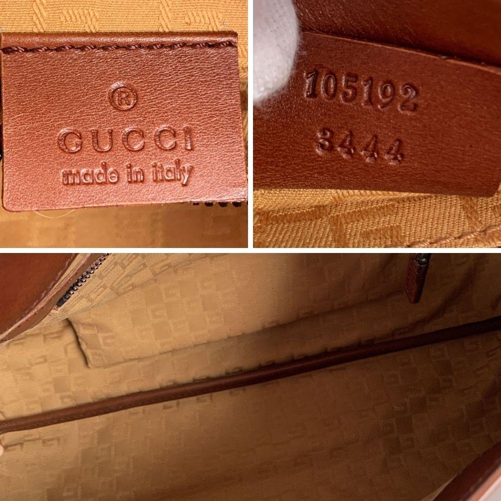 Gucci Gradient Brown Leather Wooden Handle Satchel Bag 2