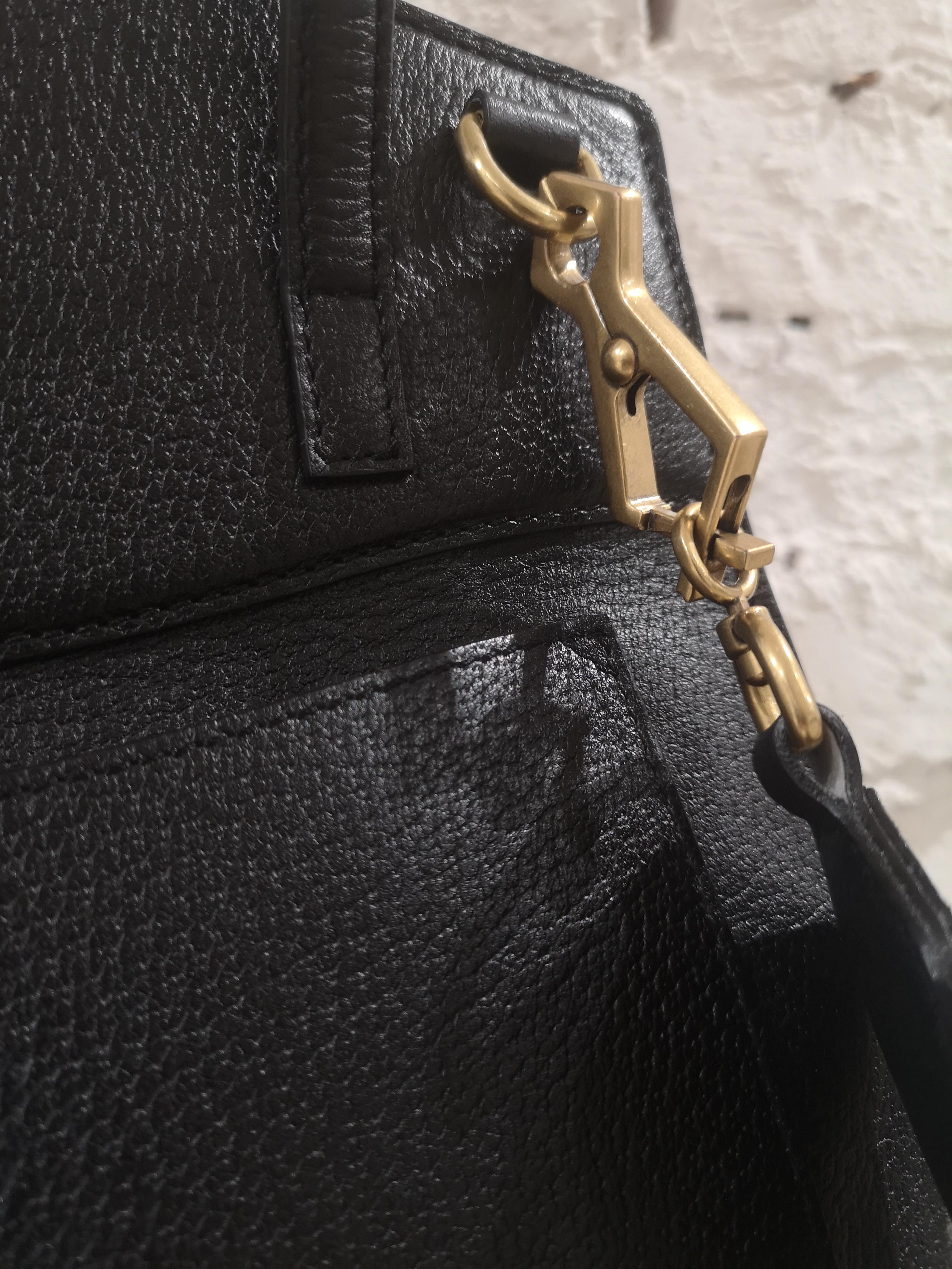 Women's Gucci grained calfskin web butterfly handle bag