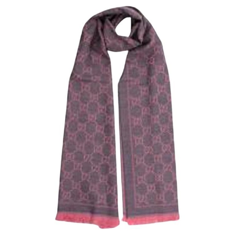 Gucci GG Jacquard Knitted Scarf