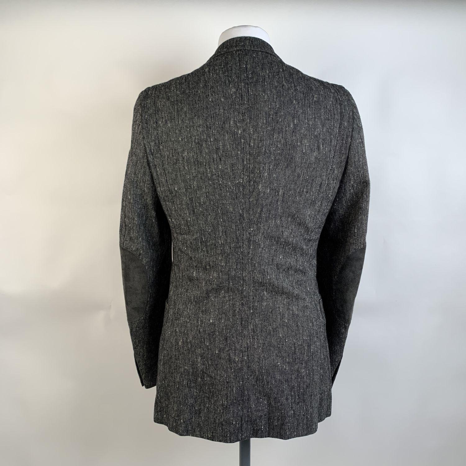 Gucci Gray Wool Blend Men Blazer Jacket Size 46 In Excellent Condition In Rome, Rome