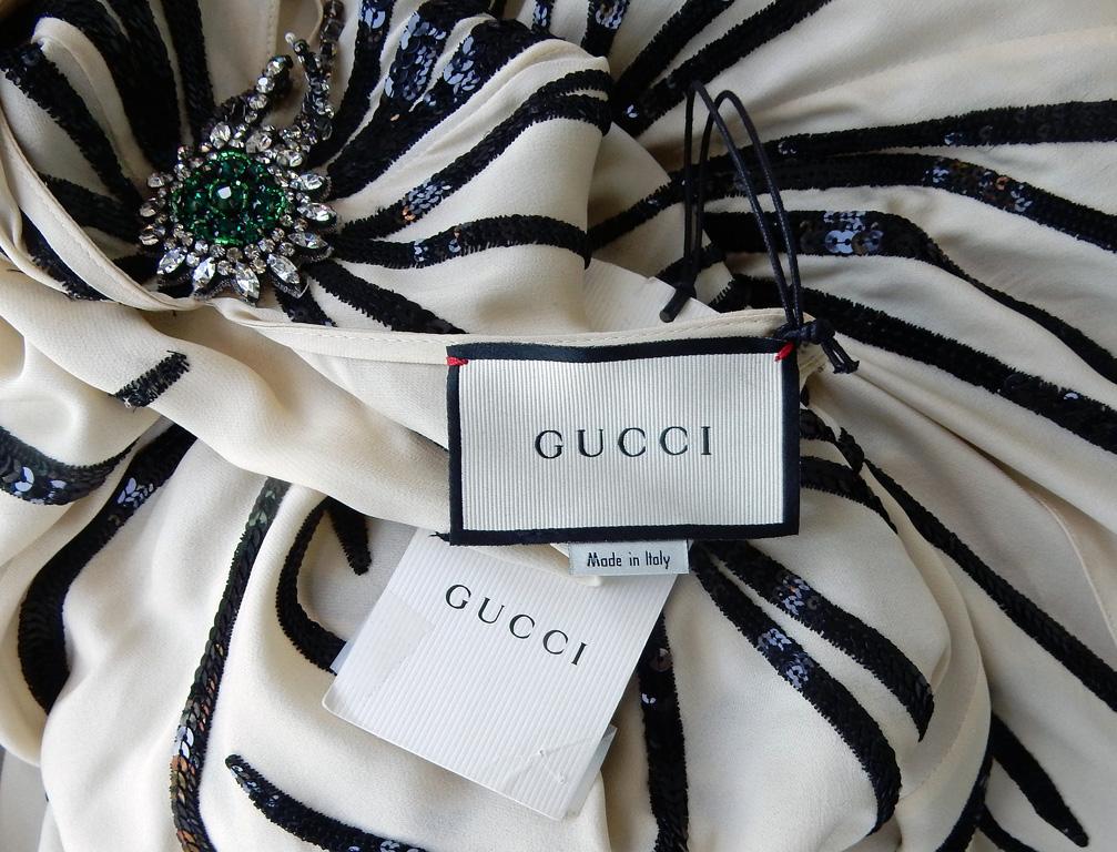 Gucci Grecian Runway Jeweled Evening Dress 4