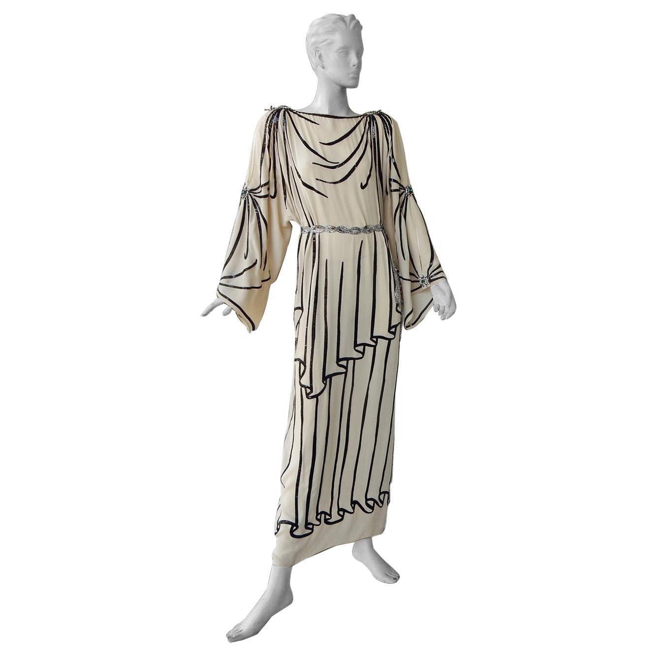 Gucci Griechisches Laufsteg-Abendkleid mit Juwelen