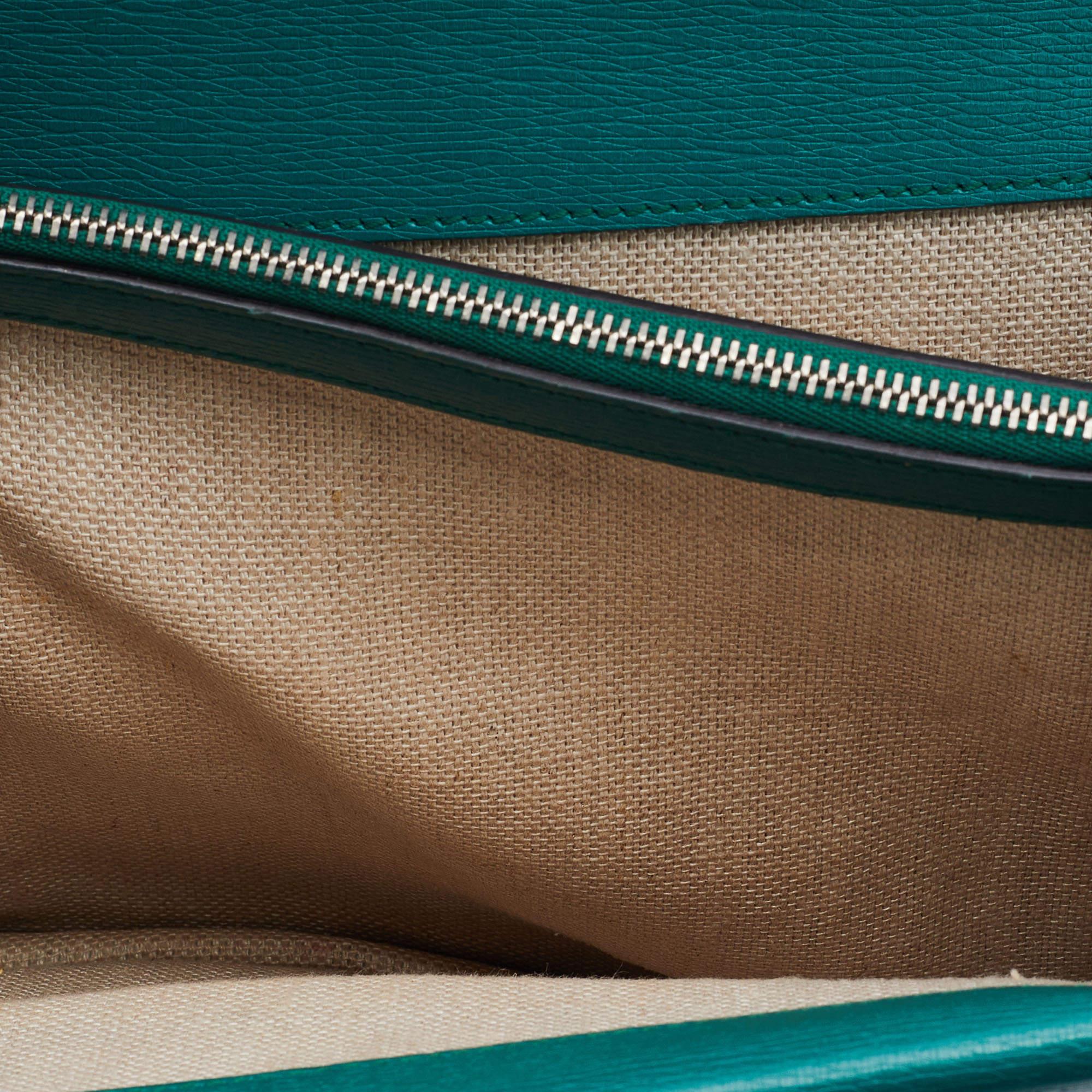 Gucci Green Blooms Leather Medium Dionysus Shoulder Bag 6