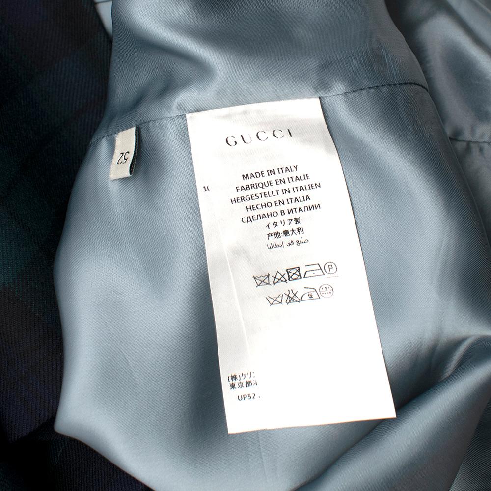 Gucci Green & Blue Checked Jacket XL IT52 2