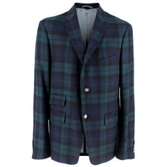 Gucci Green & Blue Checked Jacket XL IT52