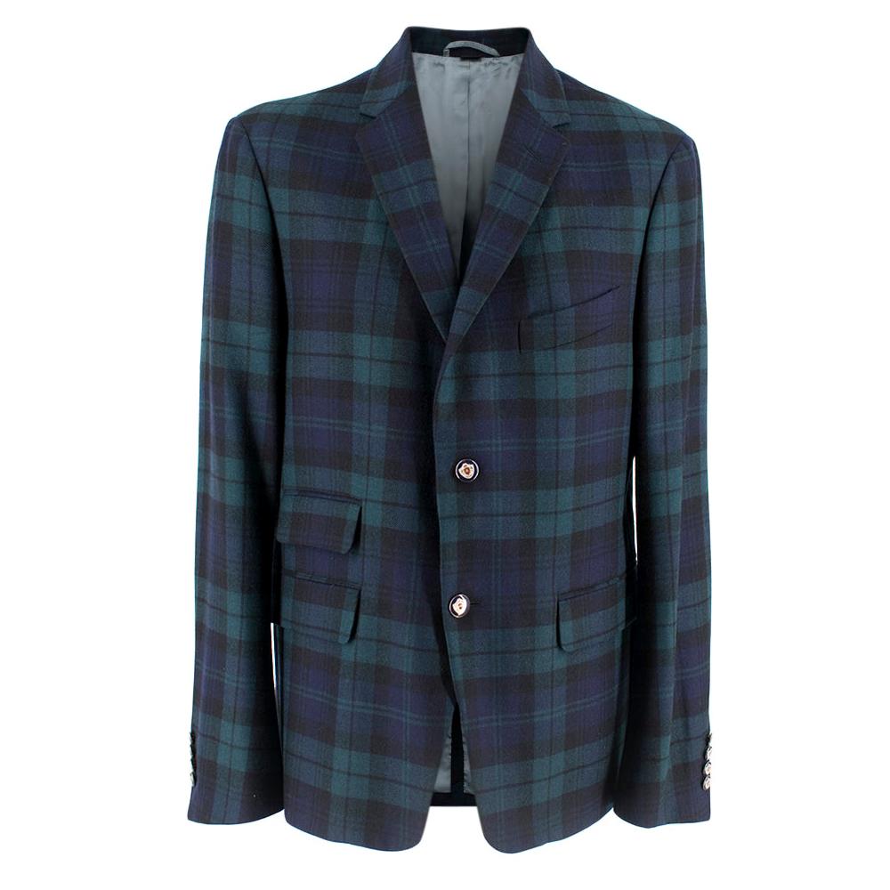 Gucci Green & Blue Checked Jacket XL IT52