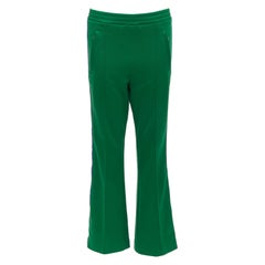 GUCCI green blue red web trim flared track pants S