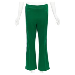 GUCCI green blue red web trim flared track pants S