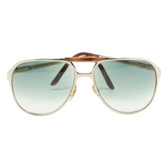 Gucci Green/Brown Gradient GG2206/S Aviator Sunglasses