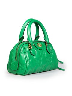 Gucci Green Calfskin Matelassé Quilted Bag