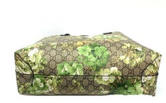 Gucci Green Canvas Blooms Shoulder Bag