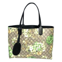 Gucci Green Canvas Blooms Umhängetasche