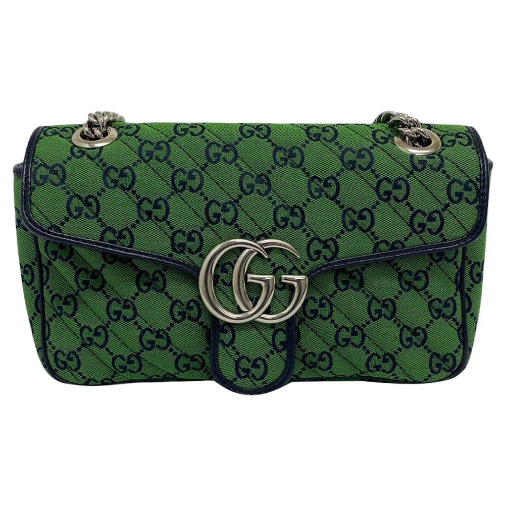 Gucci Green Canvas Marmont Tasche