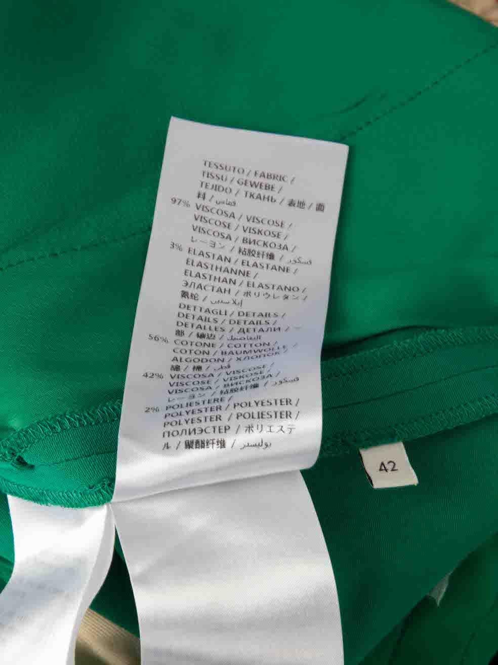 Gucci Grüne Kontrastband-Hose Mid Rise-Hose Größe M im Angebot 3