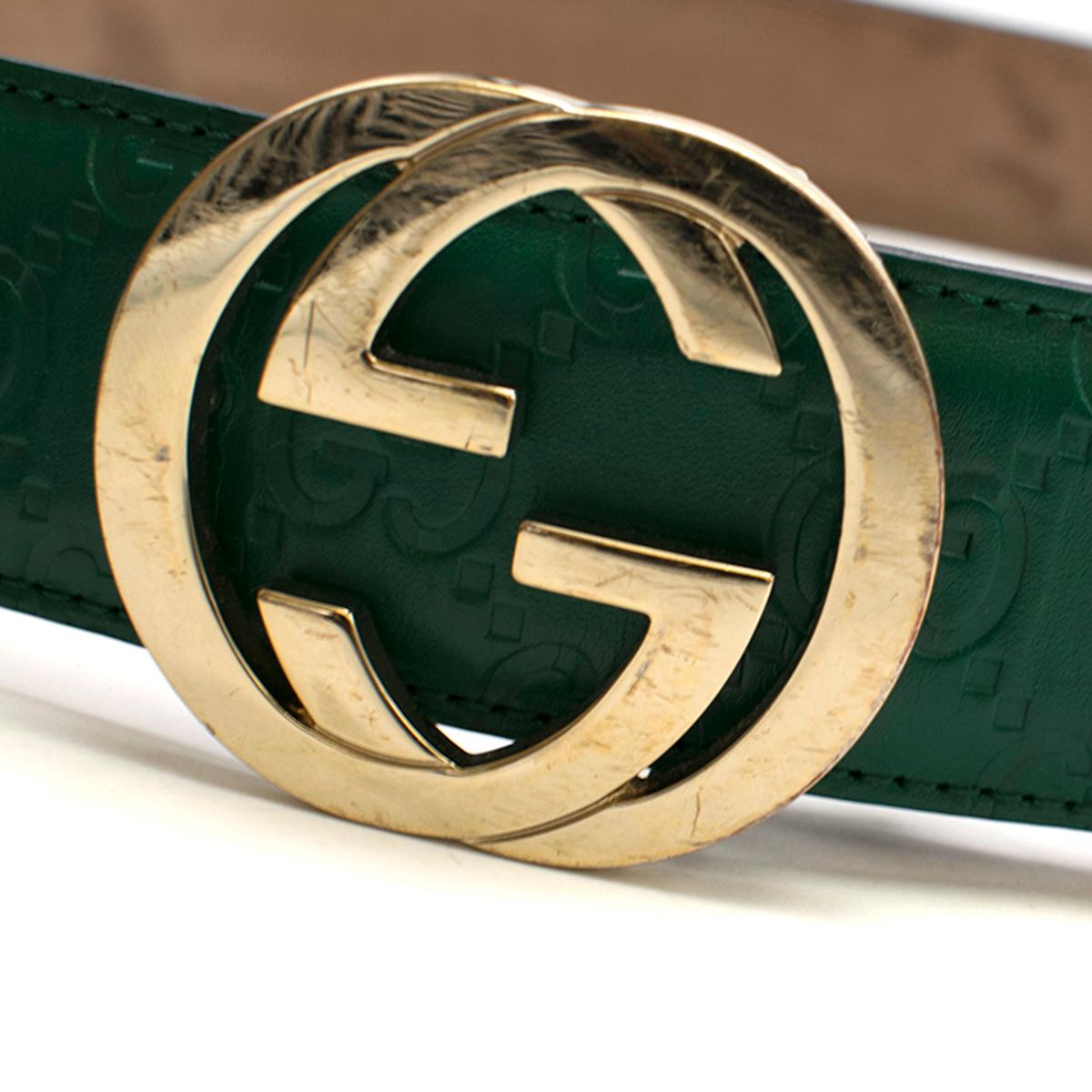 green designer belt