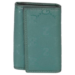 Gucci Green Embossed GG Leather Key Holder