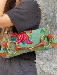 Gucci Grüner Stoff Tom Ford Tasche