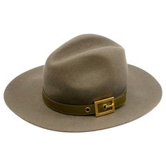 Gucci Green Felt Panama Hat L 