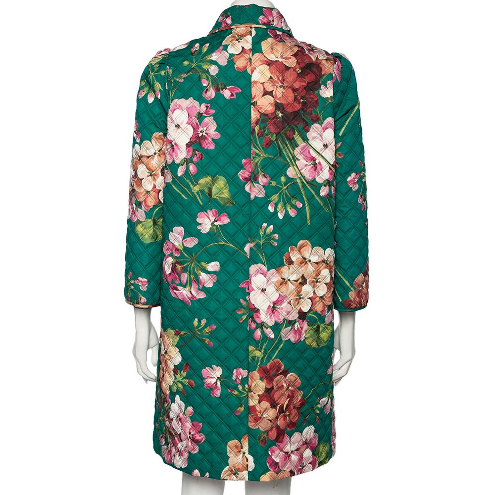 quilted floral coat