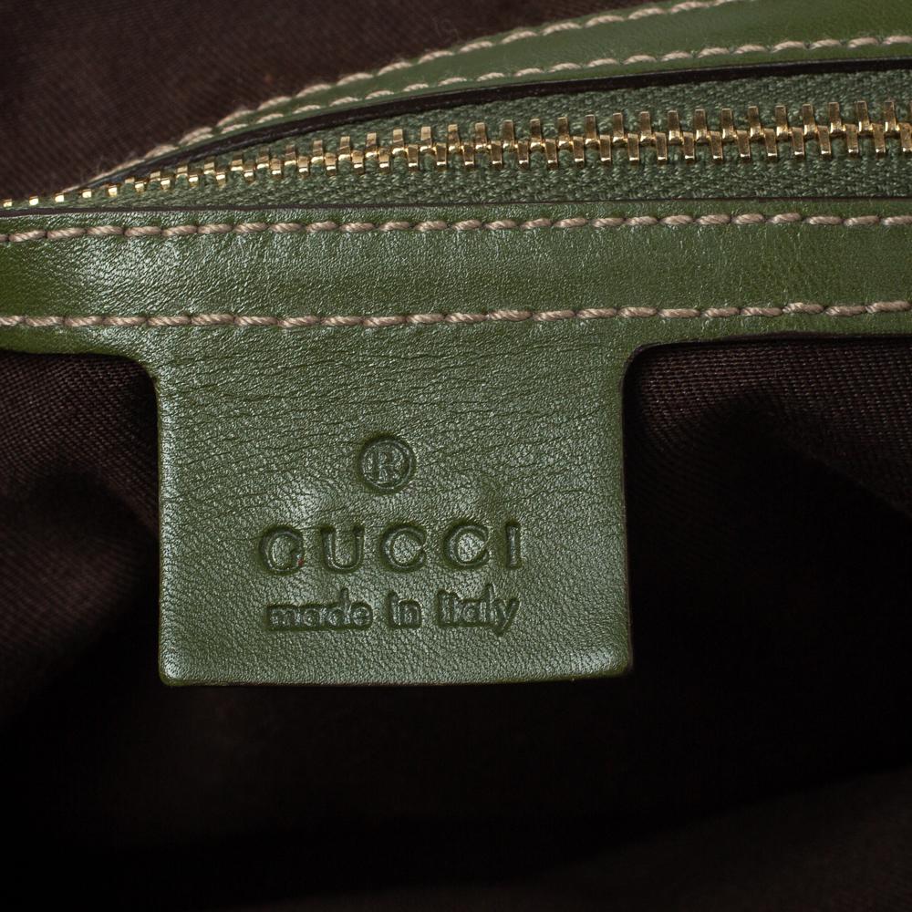 Women's Gucci Green Floral Velvet and Leather Interlocking G Flap Shoulder Bag