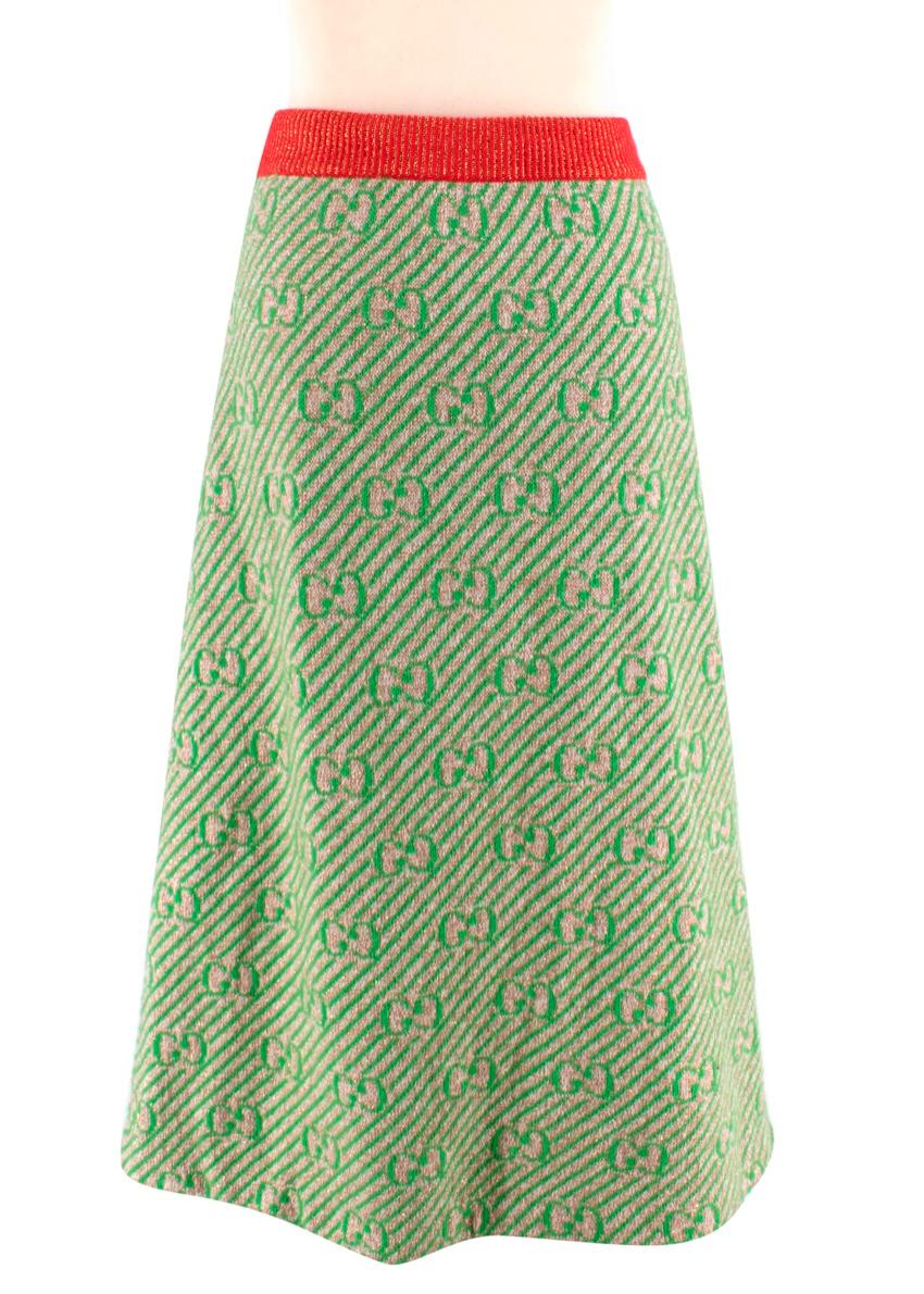 green gucci skirt