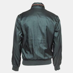 Gucci Grüne GG Monogramm Synthetische Bomberjacke M