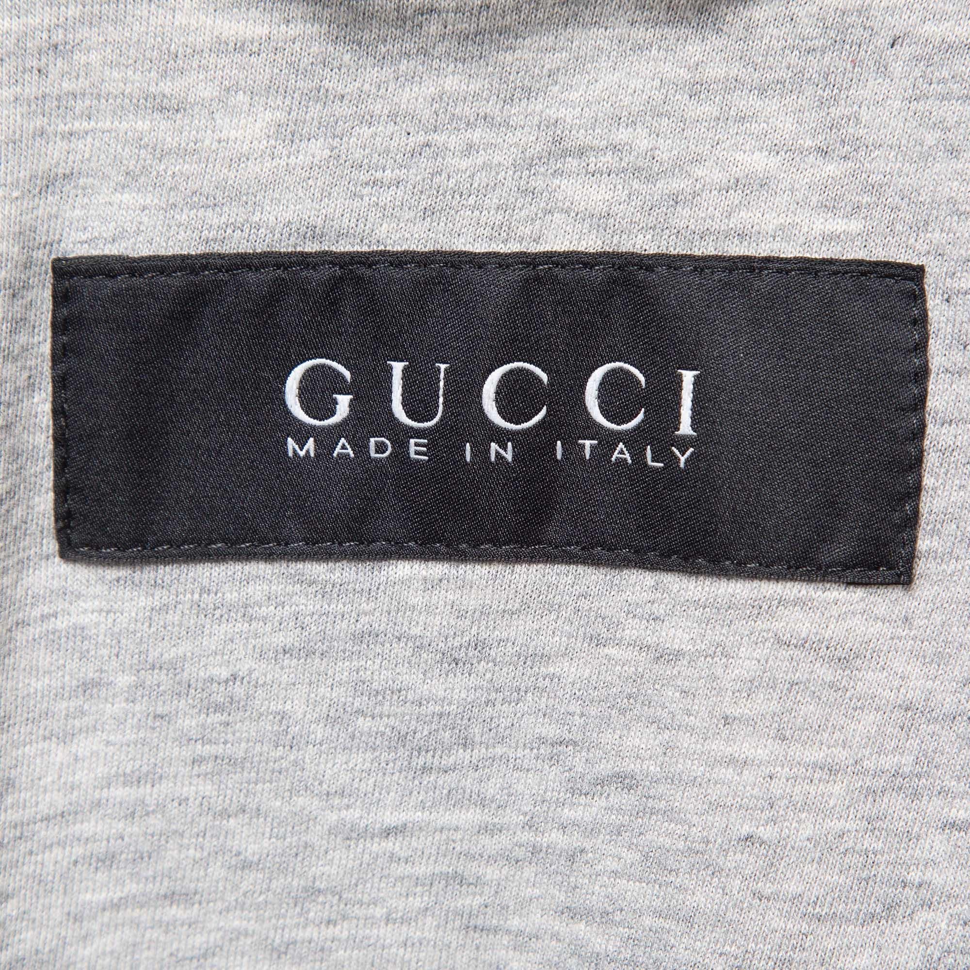 Gucci Green GG Monogram Synthetic Bomber Jacket M 1