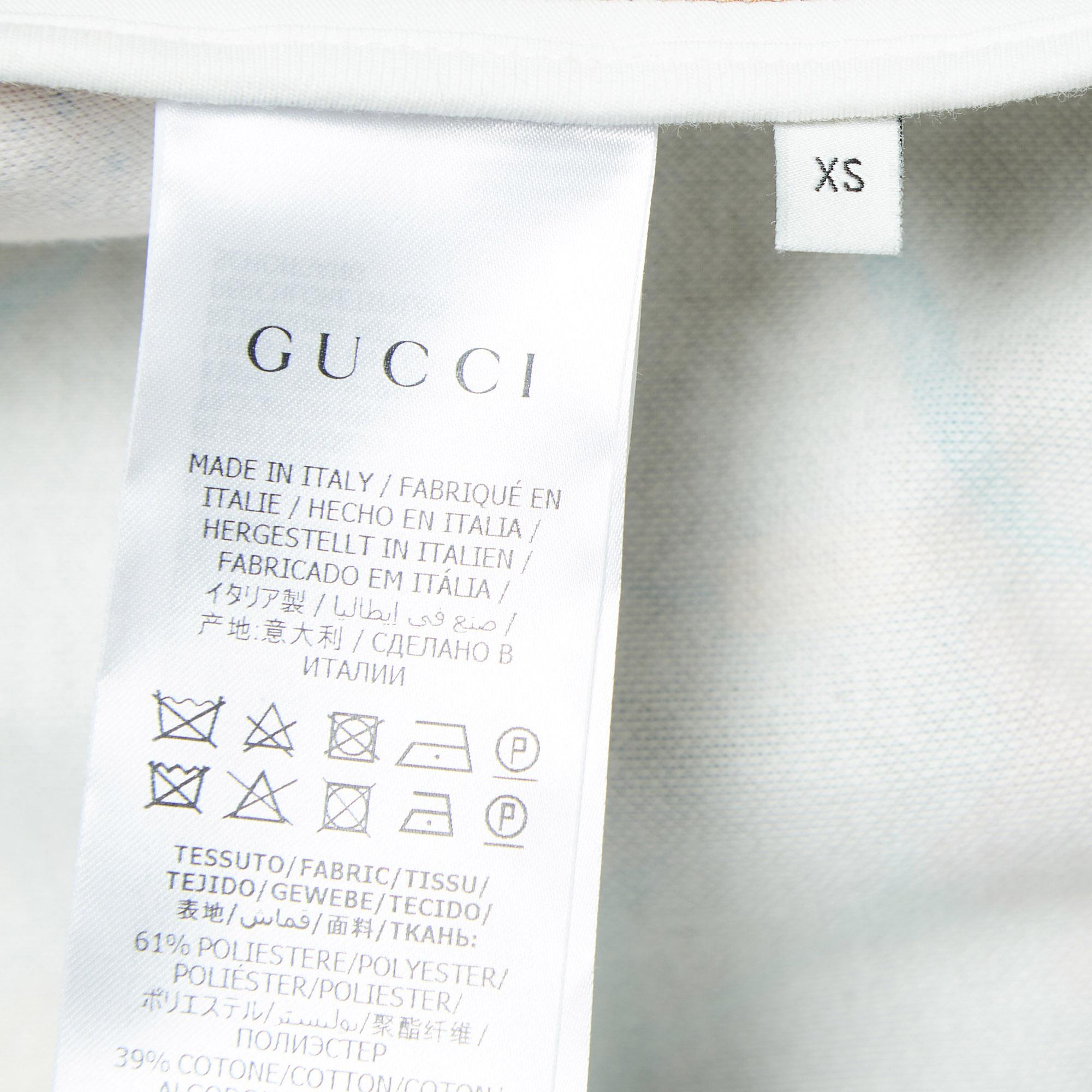 Gucci Grüne GG Supreme Strickjacke mit Blumendruck und Reißverschluss und Trainingsjacke XS im Angebot 1