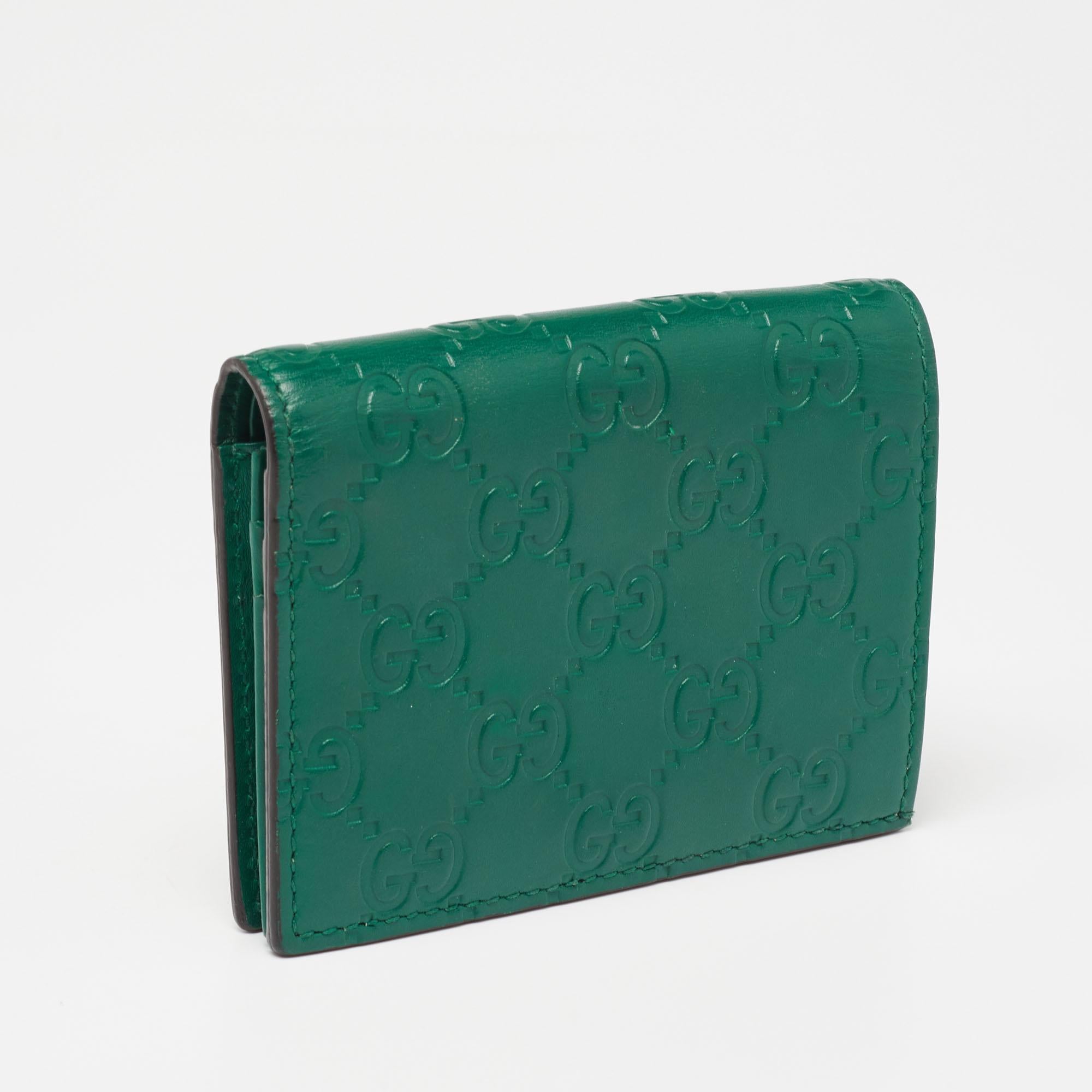 green gucci card holder