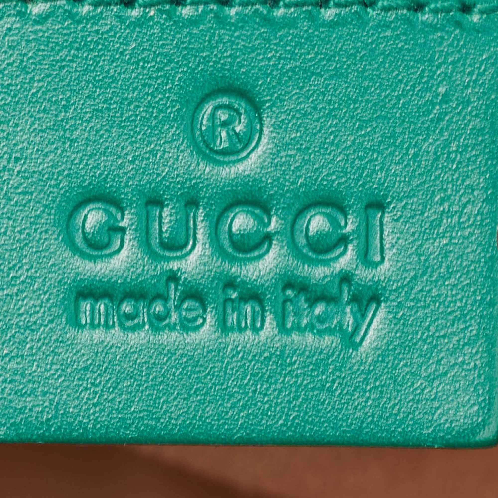 Gucci Green Guccissima Leather Medium Padlock Shoulder Bag For Sale 11