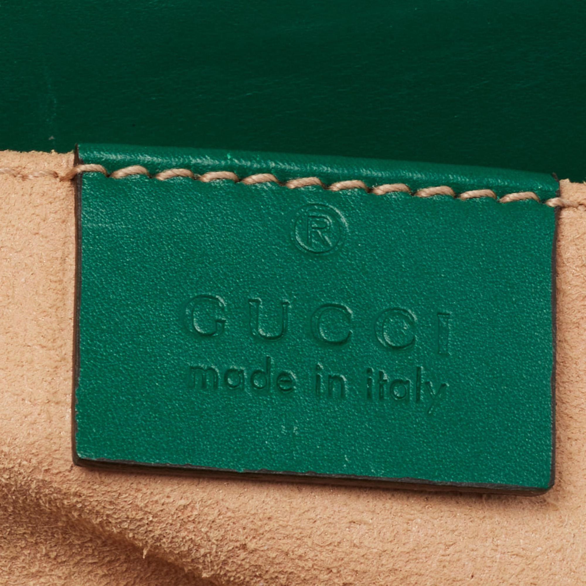 Gucci Green Guccissima Leather Small Padlock Shoulder Bag 3