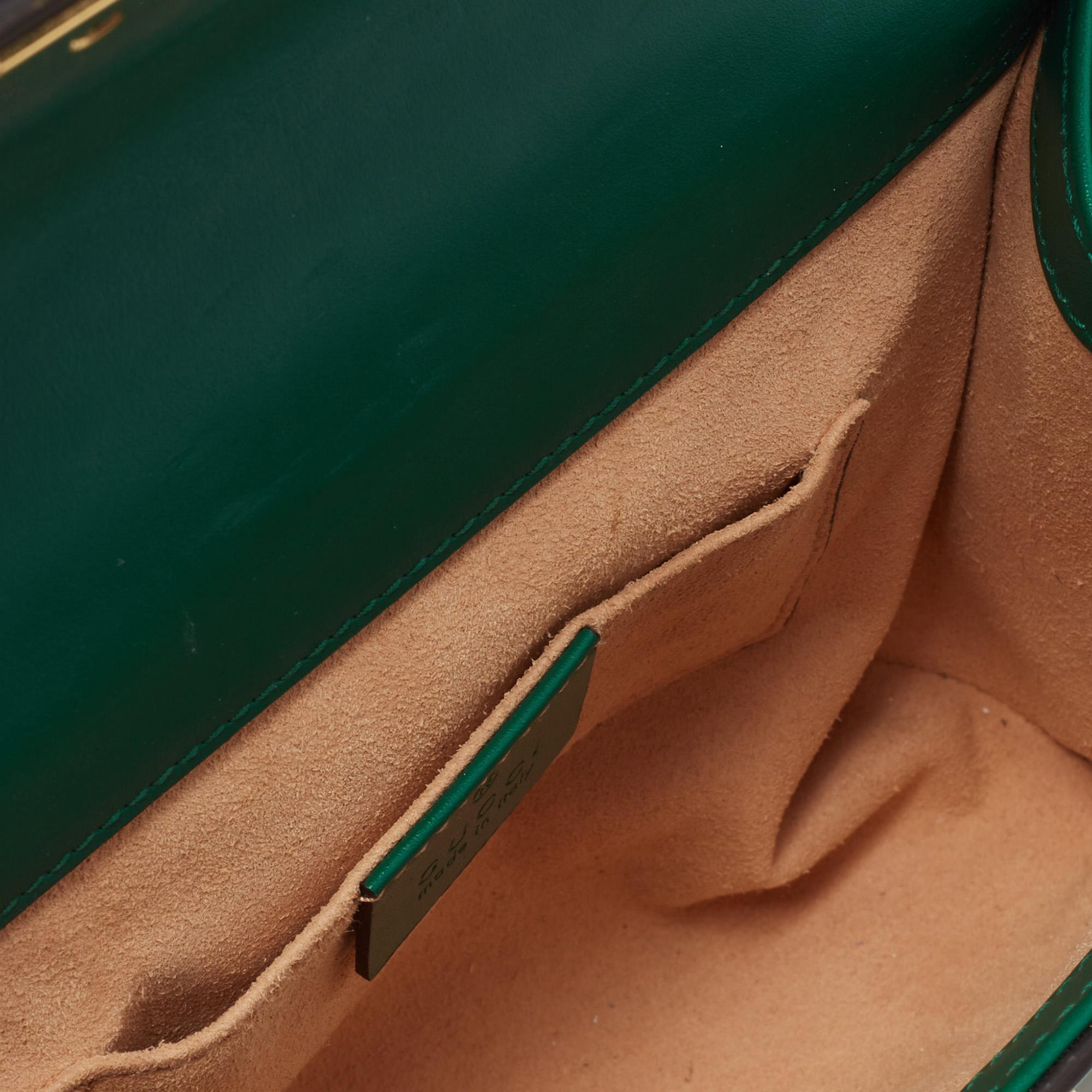 Gucci Green Guccissima Leather Small Padlock Shoulder Bag 2