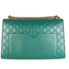 Gucci Green Guccissima Medium Padlock Shoulder Bag