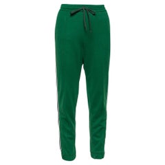 Gucci Green Knit Side Stripe Detail Technical Track Pants L