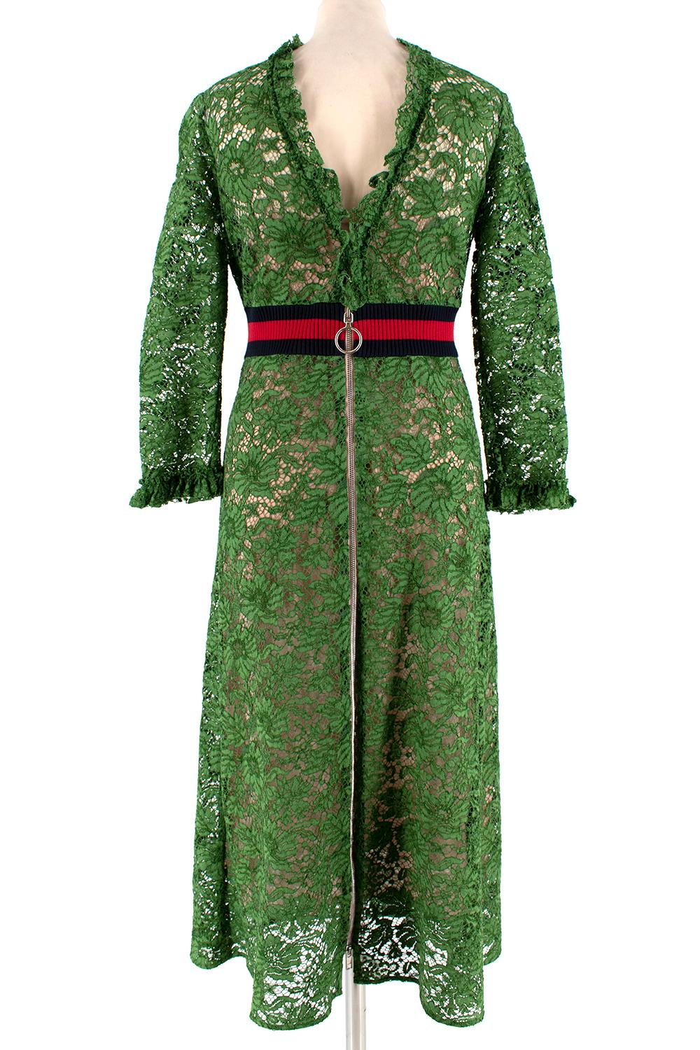 gucci green dress