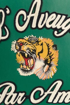 Gucci Green Leather Clutch Bag