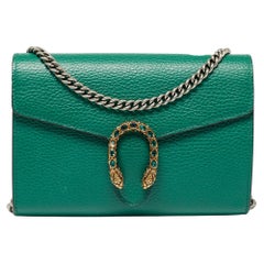 Gucci Green Leather Dionysus Wallet On Chain