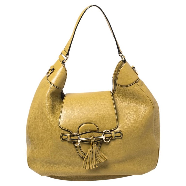 Gucci Green Leather Emily Hobo at 1stDibs