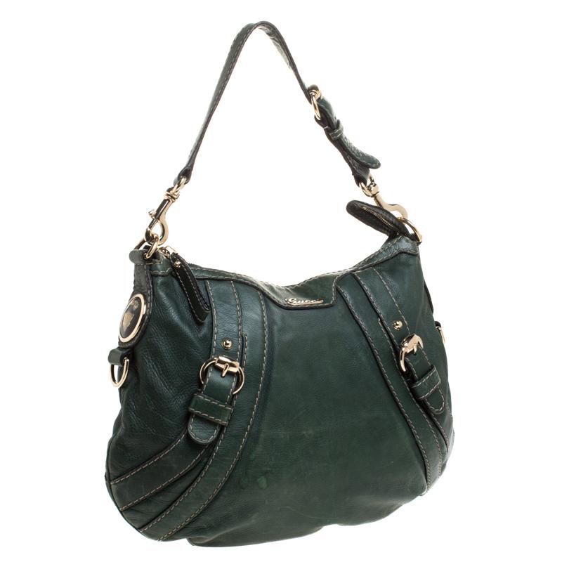 Women's Gucci Green Leather Hysteria Shoulder Bag