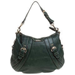 Gucci Green Leather Hysteria Shoulder Bag