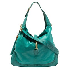 Gucci Green Leather Jackie Hobo