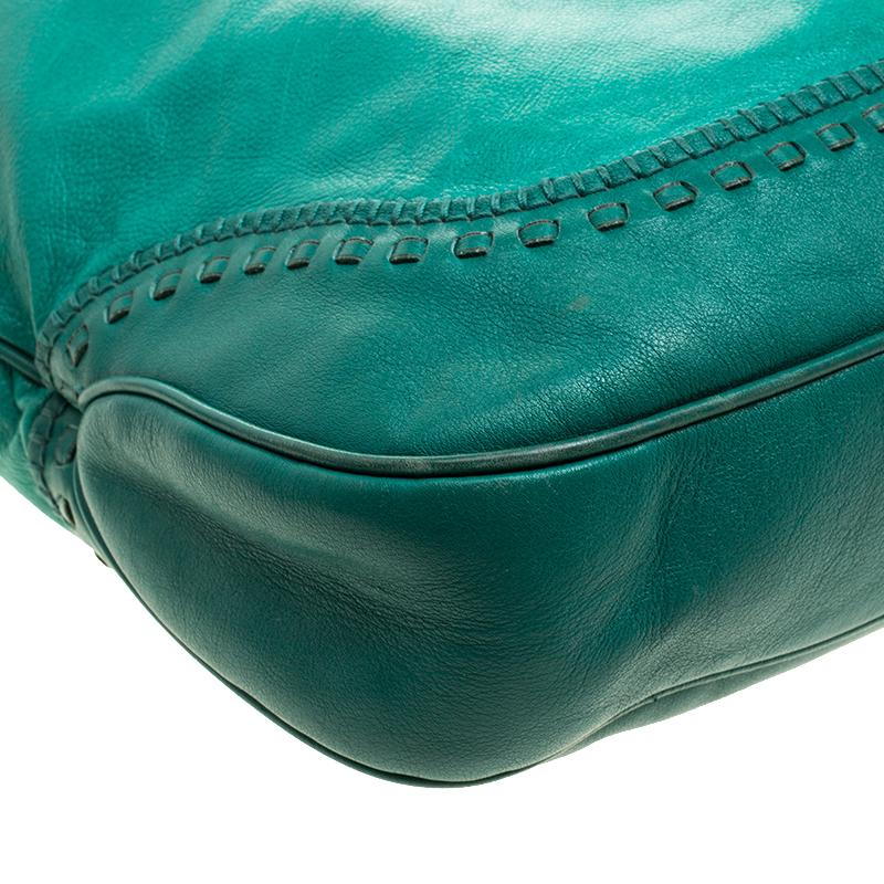 Gucci Green Leather Large New Jackie Shoulder Bag 3