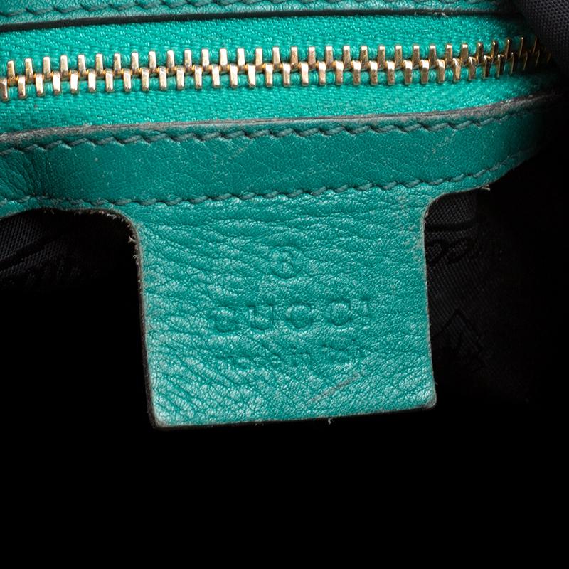 Gucci Green Leather Large New Jackie Shoulder Bag 5