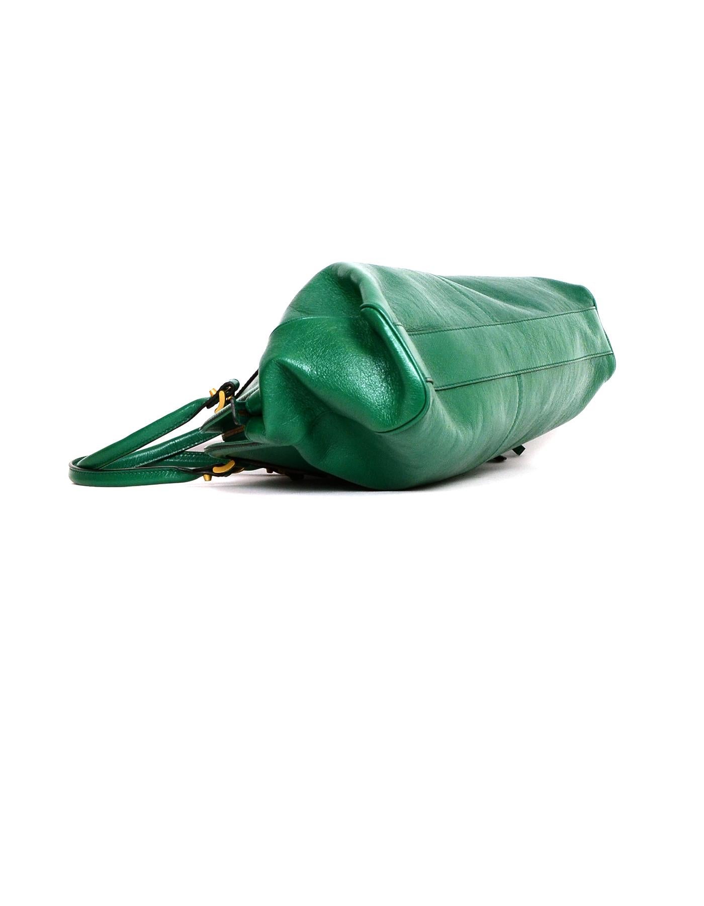 green leather tote handbags