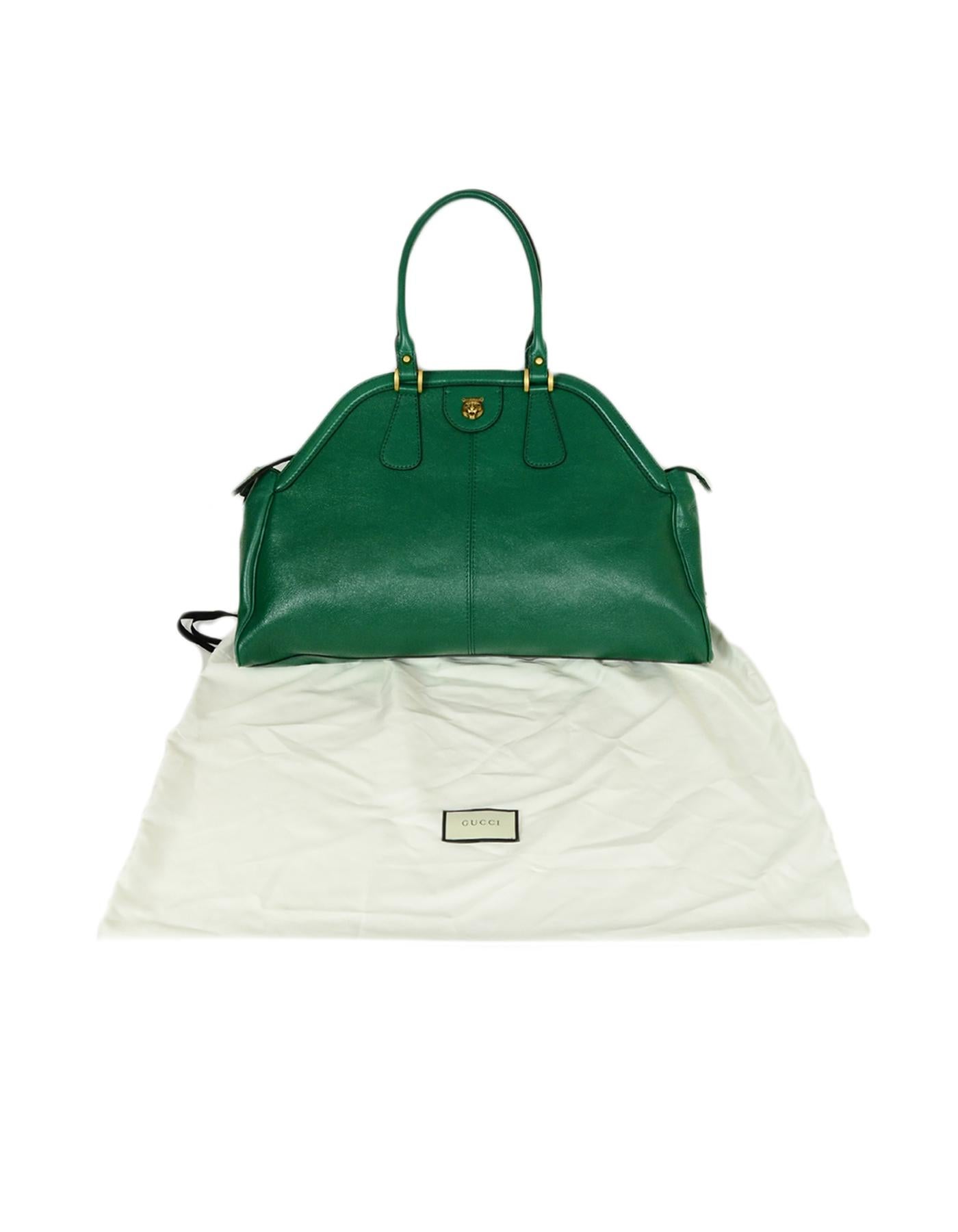 Gucci Green Leather Large (Re)Belle Tote Bag 2
