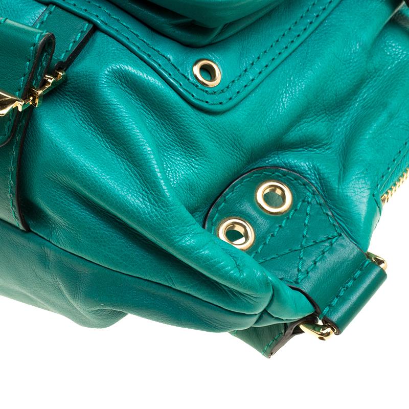 Gucci Green Leather Medium Darwin Convertible Backpack Bag 6