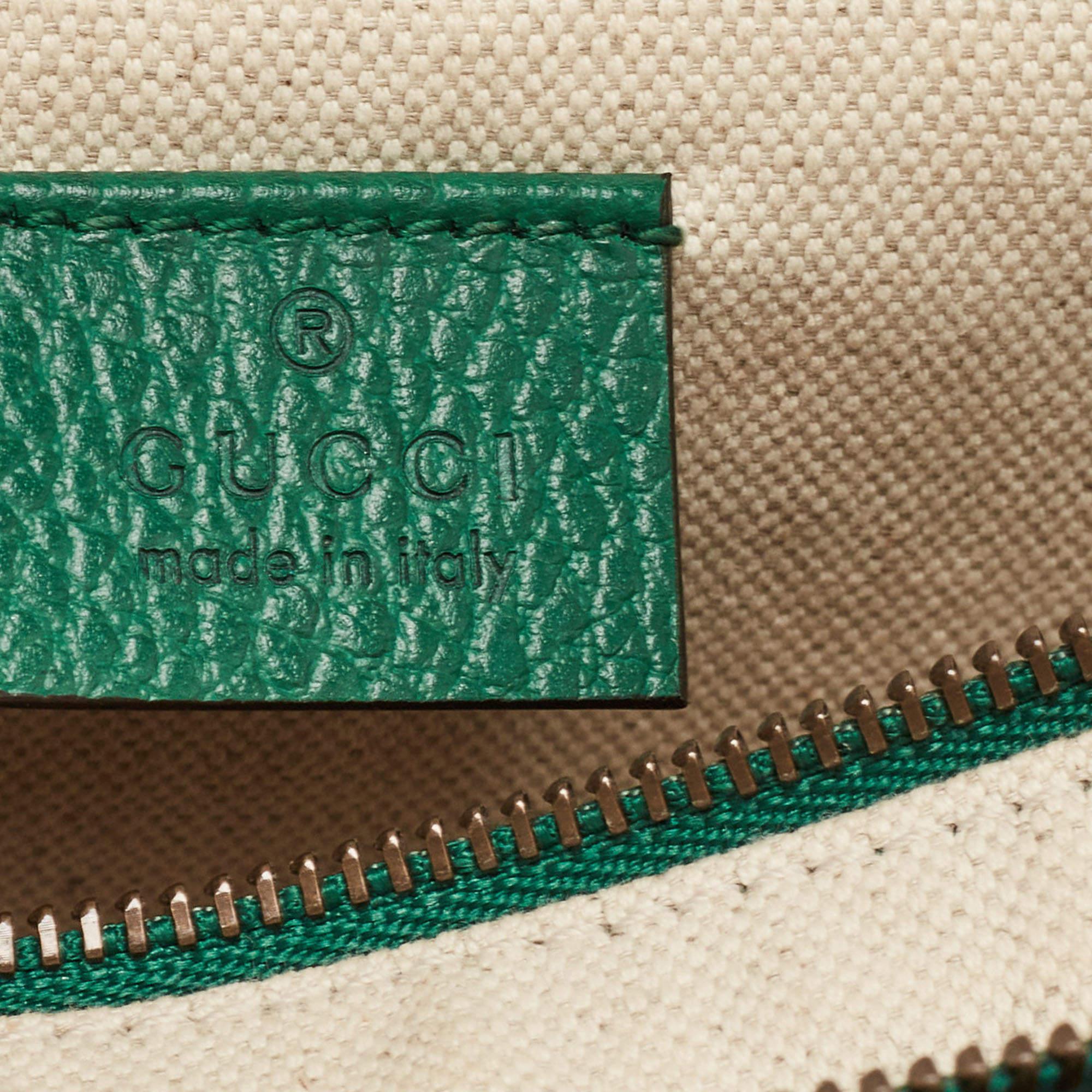 Gucci Green Leather Medium Dionysus Shoulder Bag For Sale 11